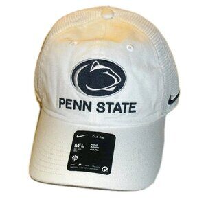 Penn State Mens Nike Adjustable White Mesh Strapback hat Sz. Medium/Large New